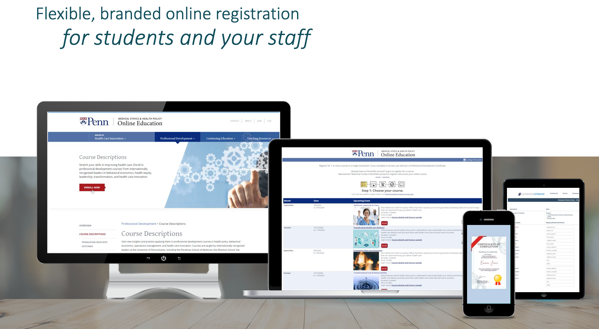 screenshot of Learning Stream